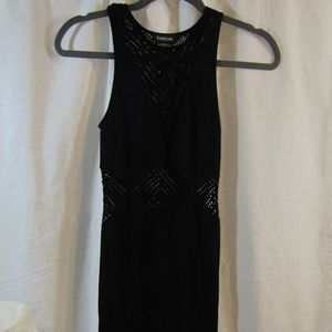 BEBE Black Waist Cutout Spandex Sleeveless Dress